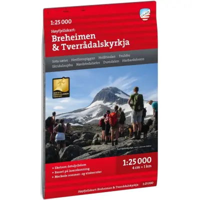 Calazo Høyfjellskart Breheimen&Tverrådalskyrkja 1:25.000