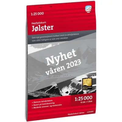 Calazo Høyfjellskart Jölster 1:25 000