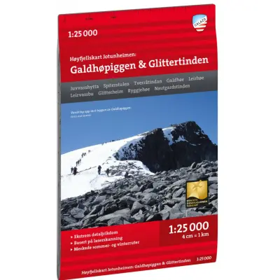 Calazo Høyfjellskart Jotunheimen: Galdhøpiggen&Glittertinden 1:25 000