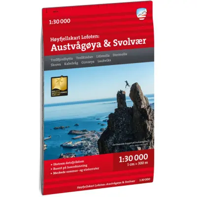 Calazo Høyfjellskart Lofoten: Austvågøya - Svolvær 1:30 000
