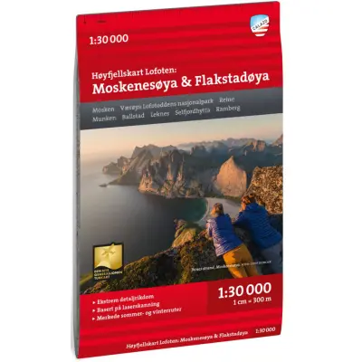 Calazo Høyfjellskart Lofoten: Moskenesøya&Flakstadøya 1:30 000