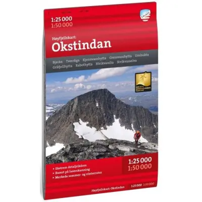 Calazo Høyfjellskart Okstindan 1:25.000