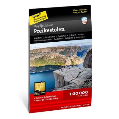 Calazo Høyfjellskart Preikestolen 1:20.000