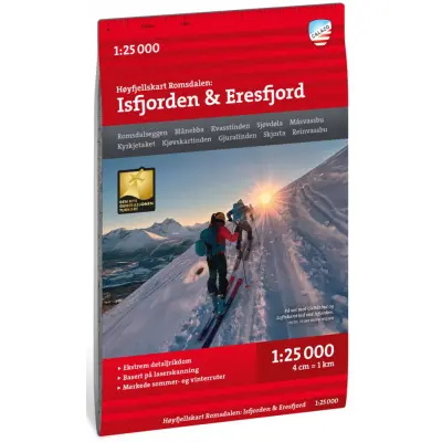 Calazo Høyfjellskart Romsdalen: Isfjorden&Eikesdalen 1:25 000