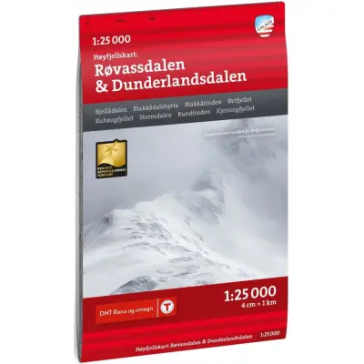 Calazo Høyfjellskart Røvassdalen&Dunderlandsdalen 1:25.000