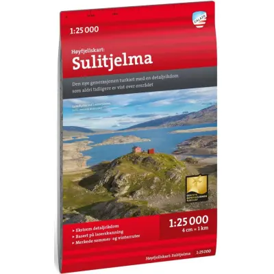 Calazo Høyfjellskart Sulitjelma 1:25 000