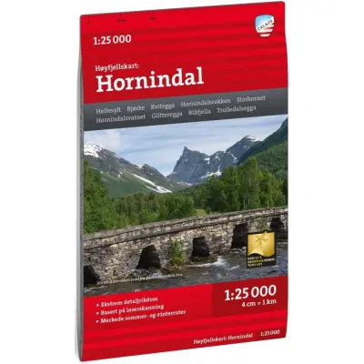 Calazo Høyfjellskart Sunnmøre: Hornidalen 1:25 000