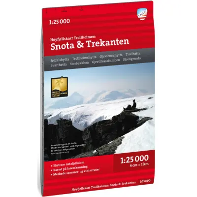 Calazo Høyfjellskart Trollheimen: Snota&Trekanten 1:25 000
