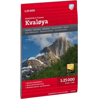 Calazo Høyfjellskart Tromsø: Kvaløya 1:25 000
