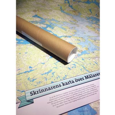 Calazo Skrinnarens Väggkarta Över Mälaren 1:125.000