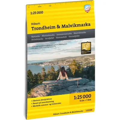 Calazo Stikart Trondheim&Malvikmarka 1:25 000