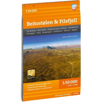 Calazo Turkart Beitostølen&Filefjell 1:50 000