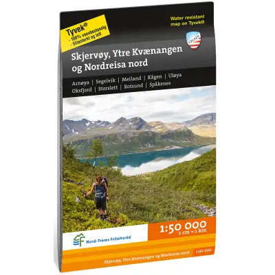 Calazo Turkart: Skjervøy, Ytre Kvænangen, Nordreisa Nord 1:50 000