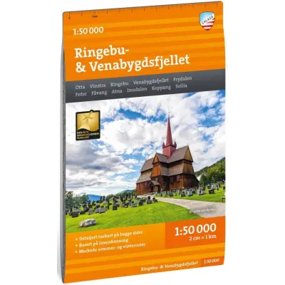 Calazo Turkart Venabygdsfjellet Ringebu 1:50 000