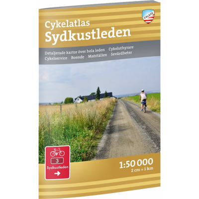 Cykelatlas Sydkustleden 1:50.000 Nocolour