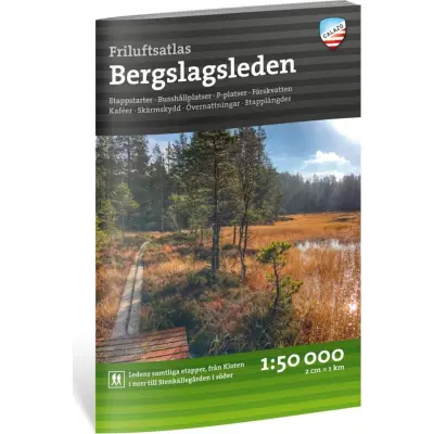 Calazo förlag Friluftsatlas Bergslagsleden 1:50.000 NoColour