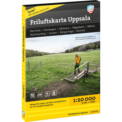 Calazo förlag Friluftskarta Uppsala 1:20 000 NoColour