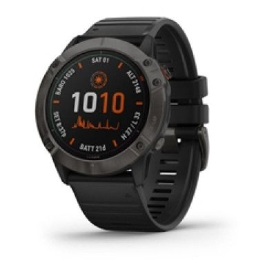 Garmin Fenix 6X Pro Solar Ti Carbon Gray Dlc W/Black Band