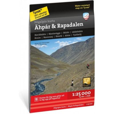 Calazo förlag Högalpin karta Ähpar & Rapadalen 1:25.000 NoColour
