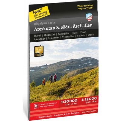 Calazo förlag Högalpin karta: Åreskutan & södra Årefjällen 1:20.000 NoColour