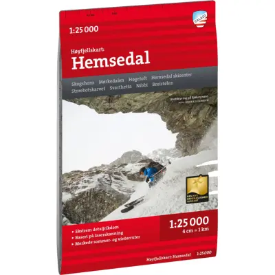 Calazo förlag Høyfjellskart Hemsedal 1:25 000 NoColour