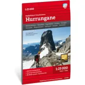 Calazo förlag Høyfjellskart Hurrungane 1:25.000 Nocolour