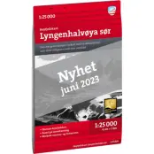 Calazo förlag Høyfjellskart Lyngenhalvøya sør 1:25.000 NoColour