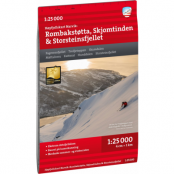 Calazo förlag Høyfjellskart Narvik: Rombakstøtta, Skjomtinden & Storsteinsfjellet 1:25.000 NoColour