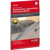 Calazo förlag Høyfjellskart Narvik: Rombakstøtta, Skjomtinden & Storsteinsfjellet 1:25.000 NoColour