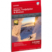 Calazo förlag Høyfjellskart Senja: Keipen, Tredjefjellet & Kvænan 1:25.000 NoColour