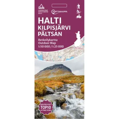 Karttakauppa Kilpisjärvi Pältsan 1:50 000 / 1:25 000 vandringskarta, Finland
