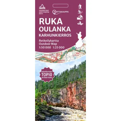 Karttakauppa Rukatunturi Oulanka Karhunkierros vandringskarta, Finland