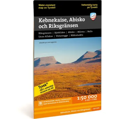 Calazo förlag Kebnekaise, Abisko & Riksgränsen 1:50.000 NoColour