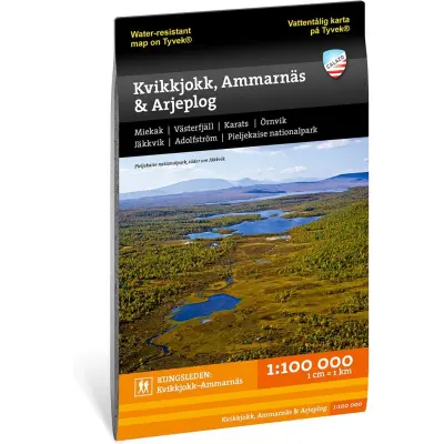 Calazo förlag Kvikkjokk, Ammarnäs & Arjeplog 1:100.000 NoColour