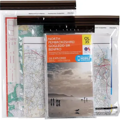 Lifeventure LocTop Waterproof Map Bags Black/Clear