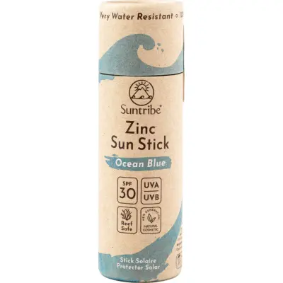 Suntribe Natural Mineral Zinc Sun Stick SPF 30 Blue