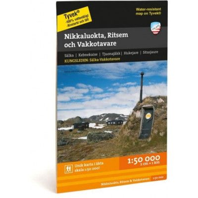 Calazo förlag Nikkaluokta, Ritsem & Vakkotavare 1:50.000 NoColour