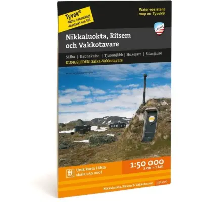 Calazo förlag Nikkaluokta, Ritsem & Vakkotavare 1:50.000 NoColour