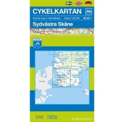 Norstedts Cykelkartan Blad 1 Sydvästra Skåne
