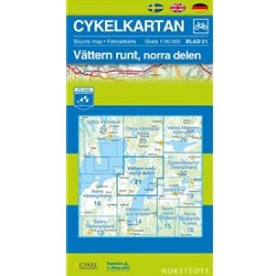 Norstedts Cykelkartan Blad 21 Vättern Runt, Norra Delen