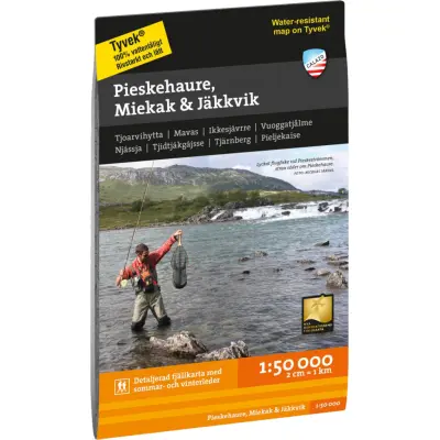 Calazo förlag Pieskehaure, Miekak & Jäkkvik 1:50 000 NoColour