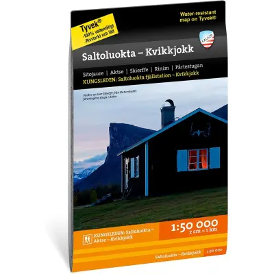 Calazo förlag Saltoluokta – Kvikkjokk 1:50 000 Nocolour