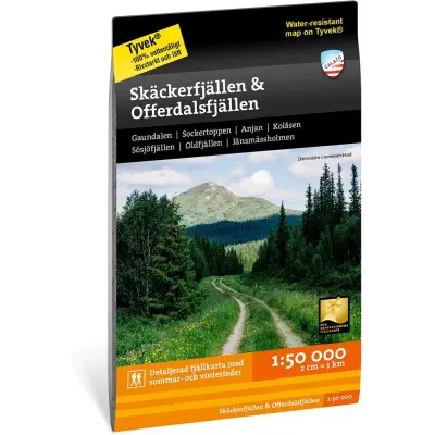 Calazo förlag Skäckerfjällen & Offerdalsfjällen 1:50.000 NoColour