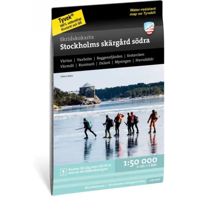 Calazo förlag Skridskokarta Stockholms skärgård - södra 1:50.000 NoColour