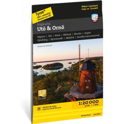 Calazo förlag Stigkarta Utö & Ornö 1:20 000 NoColour