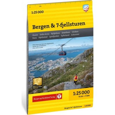 Calazo förlag Stikart Bergen 1:25.000 NoColour