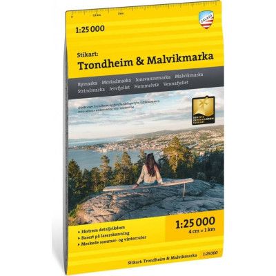 Calazo förlag Stikart Trondheim & Stjørdal 1:25.000 NoColour