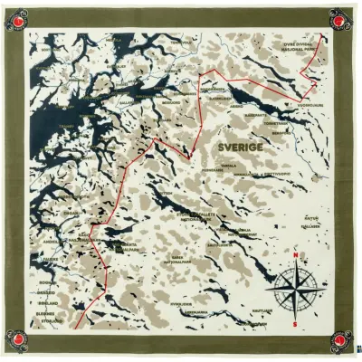 Fjällräven Swedish Classic Map Scarf Green