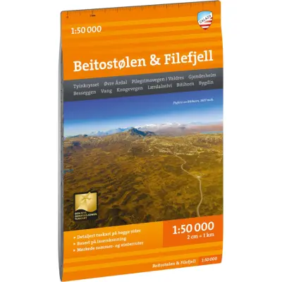 Calazo förlag Turkart Beitostølen & Filefjell 1:50.000 NoColour
