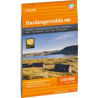 Calazo förlag Turkart Hardangervidda sør 1:50 000 NoColour